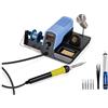 Stagecaptain Set Stazione Saldante Stagecaptain - Saldatore fino a 480°C, riscaldamento rapido, supporto stagno, 30W, pompa dissaldante, saldatore fine con pinzetta, 5 punte, stagno e pulitore.