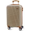 El Caballo - Valigia per cabina rigida 55 x 40 x 20 | bagaglio a mano leggero a 4 ruote 360 º | compatibile con Ryanair, EasyJet e Plus | ideale per week-end, affari o voli brevi, champagne, S