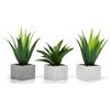 GT - Pianta artificiale Agave in vaso - h22x10x10 cm