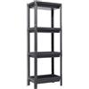 DEA HOME - Scaffale Multifunzione Linda Nero - h100x38x23 cm