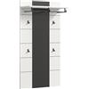 xonox.home - Pannello Canu 80 x 141 x 29 cm in basalto grigio e bianco Nb. - Pannello da parete per guardaroba, pannello da corridoio, moderno ed elegante