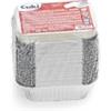 Cuki Professional vaschette in alluminio rettangolari con coperchi, 1 porzione, cm14,5x12xh4, 1 confezione da 50 pezzi, monouso per forno, microonde, frigo, cottura, conservazione
