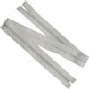 Aerzetix - Set di 5 Cerniere Lampo a Spirale N°5 70cm separabili con cursore - in Metallo Nylon Poliestere - Colore Grigio Chiaro - per Cucito Artigianato creazioni Tessili