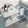 SUQ 2PCS Regolabile Ripiano, Estensibile Telescopici Scaffal, Divisori per Scaffali, Organizer per Armadio, Mensola Separatore per Armadio Organizzatore, Guardaroba, Cucina, Bagno (24cm, 38-60 cm)