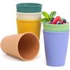ZephyrCraft Set di 6 Bicchieri in Plastica Rigida Lavabili, 300ml - Infrangibili e Riutilizzabili per Caffè, Tè, Campeggio, Ufficio e Casa (Senza BPA, Lavabile in Lavastoviglie, 6 Colori)