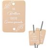 NYTGAH 100 Pezzi Etichette Scintille Luminose Matrimonio Gadget,Biglietti Stelline Scintillanti in Cartoncino,Stelle Filanti Scintille per Nozze Sposi Taglio Torta Wedding Bomboniere(stile 2) (marrone)
