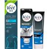 VEET Crema Depilatoria per Uomini con Pelle Sensibile, Kit con 2 Creme Depilatorie (200ml + 100ml) per Petto, Corpo e Ascelle, Idratante per 24 Ore, Senza Cattivi Odori