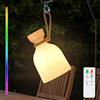 MALUX Lampada da Tavolo senza fili 8 colori dimmerabile luce bianca calda lampada senza fili IP54 esterni & interno per giardino, Hotel, ristoranti, camera da letto, USB C [Efficienza energetica A+++]