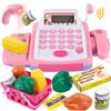 HYAKIDS Registratore di Cassa Supermercato Giocattolo per Bambini, Play Store con Calcolatrice Scanner Luci e Suoni Alimenti Giocattolo, Giochi di Ruolo, Giocattoli per Bambini a Partire da 3 Anni