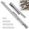 EFUTURETIME 1 Paio Guide per Cassetti 40 cm, Montaggio Inferiore | Pesanti, Ammortizzate, con 26 Viti, Capacità di Carico di 35 kg