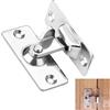 Norhogo Gancio di sicurezza angolare in acciaio inox 90 gradi, con 4 viti recinzioni in legno, porte, finestre, serrature scorrevoli, accessori per la casa