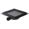 Kasloglow Scarico per doccia quadrato, 25 x 25 cm, in acciaio inox, piastrellabile, sifone con filtro per capelli e tappo antiodore, girevole a 360° per docce a pavimento