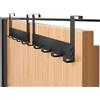 Gypie Appendiabiti da Porta, Set da 2 Pezzi Attaccapanni da Porta con 5 Ganci, Metallo Nero Antiruggine Appendino da Porta, Salvaspazio Ganci Appendiabiti da Porta adatti Ovunque Porte, 31×2,1×11 CM