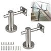 Srwoyze Staffe per Corrimano Acciaio Inossidabile, 2 Pezzi Regolabile Staffa Corrimano Scale Ringhiere Parete Supporti con Viti Staffe Corrimano in Metallo per Interne ed Esterne Ringhiera Fissaggio