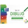 Oxford Blocco da disegno A4+ copertina morbida/copertina rigida 20 fogli 130 g con quadretti, 2 fori e spirale