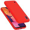 Cadorabo Custodia per Samsung Galaxy A10 in LIQUID ROSSO - Morbida Cover Protettiva Sottile di Silicone TPU con Bordo Protezione - Ultra Slim Case Antiurto Gel Back Bumper Guscio