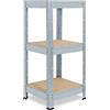 shelfplaza® 90x45x45cm PRO Scaffale metallo per carichi pesanti zincato con 3 ripiani con 200kg capacità di carico/Scaffali in metallo per garage come scaffali per ripostiglio o officina