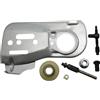 Luxuypon Piastra di ricambio per barra guida catena compatibile con Husqvarna 445 450 445E 450E 544094001 Pompa dell'olio a vite senza fine Regolatore tenditore dado kit motosega