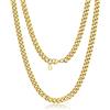 Suplight Collana Uomo Oro in Acciaio Inossidabile a Catena Cubana Miami Girocollo Uomo Acciaio Larghezza 6 mm Lunghezza 51 CM Collana Oro Stile Hip Hop Regalo per Ragazzo