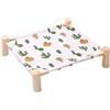 FUNAT Letto di Marcia per Animali Domestici, Letto in Legno per Cani, Materasso Traspirante per Gatti, Letto in Legno Antiscivolo Lavabile in Rete Traspirante per Gatti