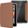 MoKo Custodia per 7 Kindle Paperwhite 12a Gen & Colorsoft 2024, Marrone | Cover Leggera con per eBook Reader in TPU Morbido Auto Sveglia/Sonno