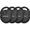 CHZHVAN Smart Air Tracker Tag,Localizzatore Compatibile con Apple Dov'è (Solo iOS),Bluetooth Trova oggetti per Chiavi,Bagagli,Portafogli,Borse,Zaini,Batteria Sostituibile (4 Nero)