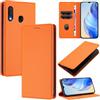 DENDICO Cover per Samsung Galaxy A20e, Custodia in PU Pelle Portafoglio con Blocco RFID, Chiusura Magnetica Cover per Samsung A20e, Arancione