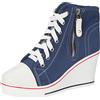 siphly Sneakers Zeppa Donna 35-43 EU Scarpe da Ginnastica Basse Sportive Fitness Tacco Zeppa Scarpe con Zeppa Interna Donna Scarpe da Ginnastica Basse Sportive Fitness Sneakers Zeppa