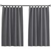 Tenger Home Tenda corta oscurante per finestra della cucina, per camera da letto, con passanti, 1 pezzo (Grigio, 120x120 cm