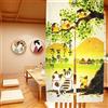 LIGICKY Giapponese Noren Tenda Ristorante Lungo Curtain Doorway Curtains Corridoio Decorazione Domestica (Gufo&Gatto&Montagna,85 * 150cm)