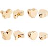 BENECREAT 40PCS Perline Distanziali Placcate Oro 18K 4 Perline Miste a Forma di Farfalla e Cuore in Ottone per Collana di Bracciali Creazione di Gioielli Fai da Te - 10PCS/Forma