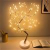 XVZ LED Albero Bonsai Lampada da Tavolo, 108 LED Luce Notturna a Operata a Batteria e USB, DIY Regolazione dei rami per Pasquali, Soggiorno, Arredo Casa