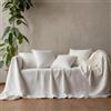 L'Emporio Casa Telo Copridivano Copriletto Tela Grossa Robusta Cotone in Panama 160X260-260x280-360x280 Misure Maxi Lenzuolo Copritutto Cotone Granfoulard Made Italy (Bianco, 360x280)