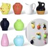 Theiuaoqwe 8 Pezzi Vasetti Vetro Piccoli Vaso Realizzati Resina, i Mini Vasi Colorati Sono Adatti per Decorare Case, Negozi, Hotel e Possono Anche Essere Usati Come Regali Creativi per Parenti e Amici