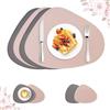 ROEOWENE 4PC Tovagliette Americane Lavabili Ovali per Tavolo Cucina