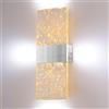 LongZYU 7W Applique da Parete Interno, LED Moderno Lampada da Parete, Up Down 3000K Illuminazione da Parete, Lampadario da Parete, per Camera da Letto Corridoio Soggiorno Scala, Bianco Freddo (Oro)