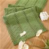 Miuyunya Runner Tavola Moderno, Retrò Bohémien Centrino Rettangolare Cotone Lino Lavabile Rustico Fattoria Macramè Runner da Tavolo Decorazione per Cucina Festa Compleanno 30 x 140 Verde Salvia