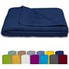 KiGATEX Coperta in spugna 100% cotone, coperta estiva, copriletto, telo mare, lavabile, certificato Öko-Tex, 150 x 200 cm, blu marino