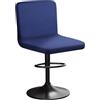HuaLiSiJi Coprisedia da Bar con Schienale Coprisgabello in Velluto Elasticizzato, Tessuto di Lusso, Antirughe, Lavabile e Antipolvere per Cucina, Ristorante e Altre Occasioni (1, Blu Navy)