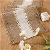 Miuyunya Runner da Tavola Juta Macramè 30 x 140 cm Runner Tavolo Naturale Juta Marrone Lavabile Rustico Autunnale Centro Tavola Moderno Decorazione per Matrimoni Eventi Natale Compleanno