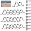 Riybyds 20 Pezzi Piccole Piastre per Occhi, Pad Eye Straps, Piastra Occhiello Acciaio Inox, Acciaio 304 per Kayak e Canoe, Inclusi 40 Viti per Montaggio Sicuro e Versatile in Ambiente Marino