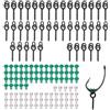 FYSL 140 Pezzi Viti Esche da Pesca Set Carpa Completo con 100 Pezzi Fermi Gancio Hook Bait Stoppers e 40 Pezzi Viti Esche da Pesca Gancio Vite Screw Bait per carpfishing Pesca alla Carpa