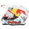 SMTSEC Casco Moto Per Uomo Donna Casco Motocross MX Caschi Cross Per Adulti Casco Moto ATV Casco Integrale Enduro Certificato DOT/ECE Con Visiera Parasole Antiappannamento Casco Da Discesa,White-M
