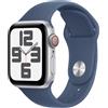 Apple Watch SE GPS + Cellular 40mm Cassa in Alluminio Color Argento con Denim Sport Band - S/M