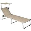 Xone Lettino richiudibile colore beige con parasole