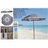 Due esse distribuzioni Ombrellone Ocean con antivento in metallo