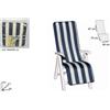 Due esse distribuzioni Cuscino per sdraio capri rigato blu