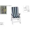 Due esse distribuzioni Cuscino schienale alto capri rigato blu