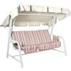 RETI GRITTI Dondolo Oslo 4 posti bianco cuscino marrone-beige
