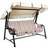 RETI GRITTI Dondolo Oslo 4 posti grigio cuscino marrone-beige